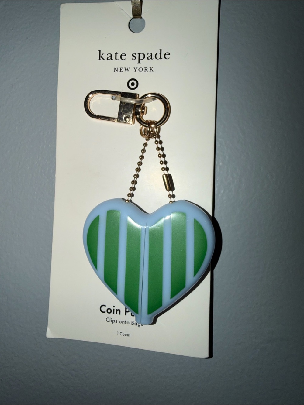 Kate Spade Heart Coin Purse Key Clip